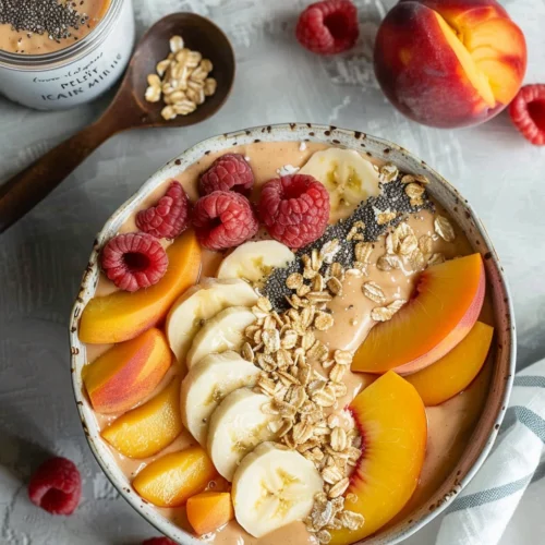 Peaches and Cream Smoothie Bowl