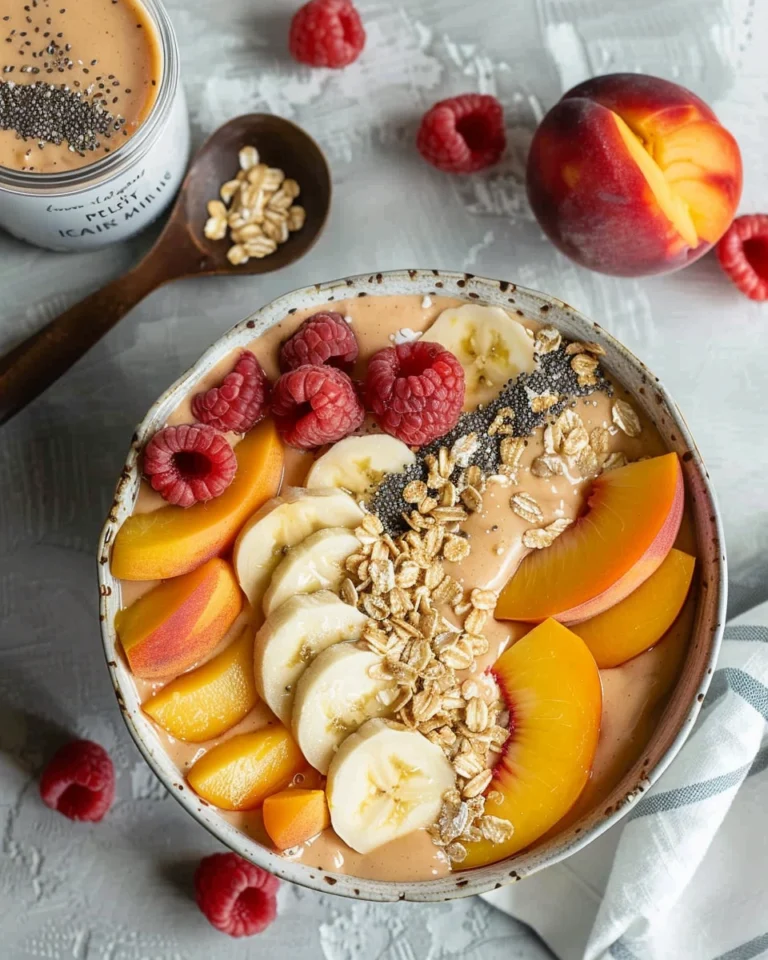 Peaches and Cream Smoothie Bowl