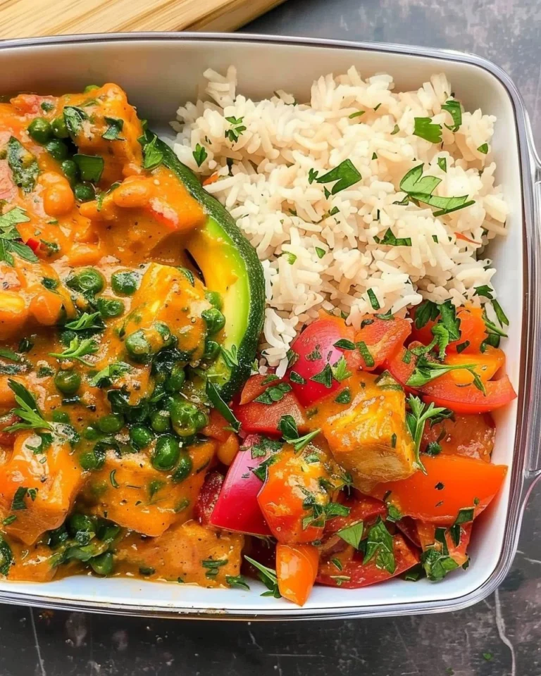High protein vegan meal prep featuring creamy Tuscan tofu dish