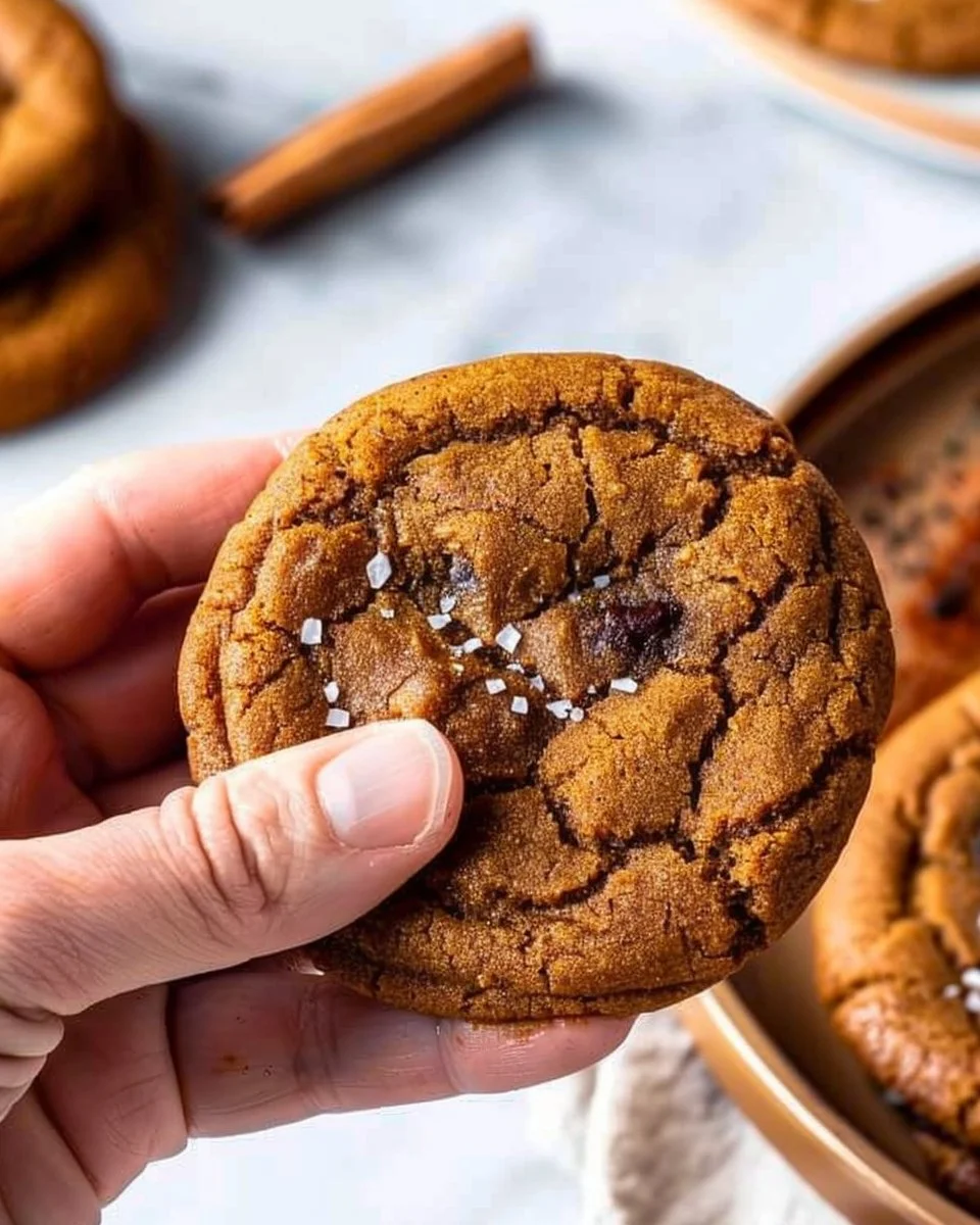 Deliciously chewy pumpkin spice cookies on a cozy kitchen table